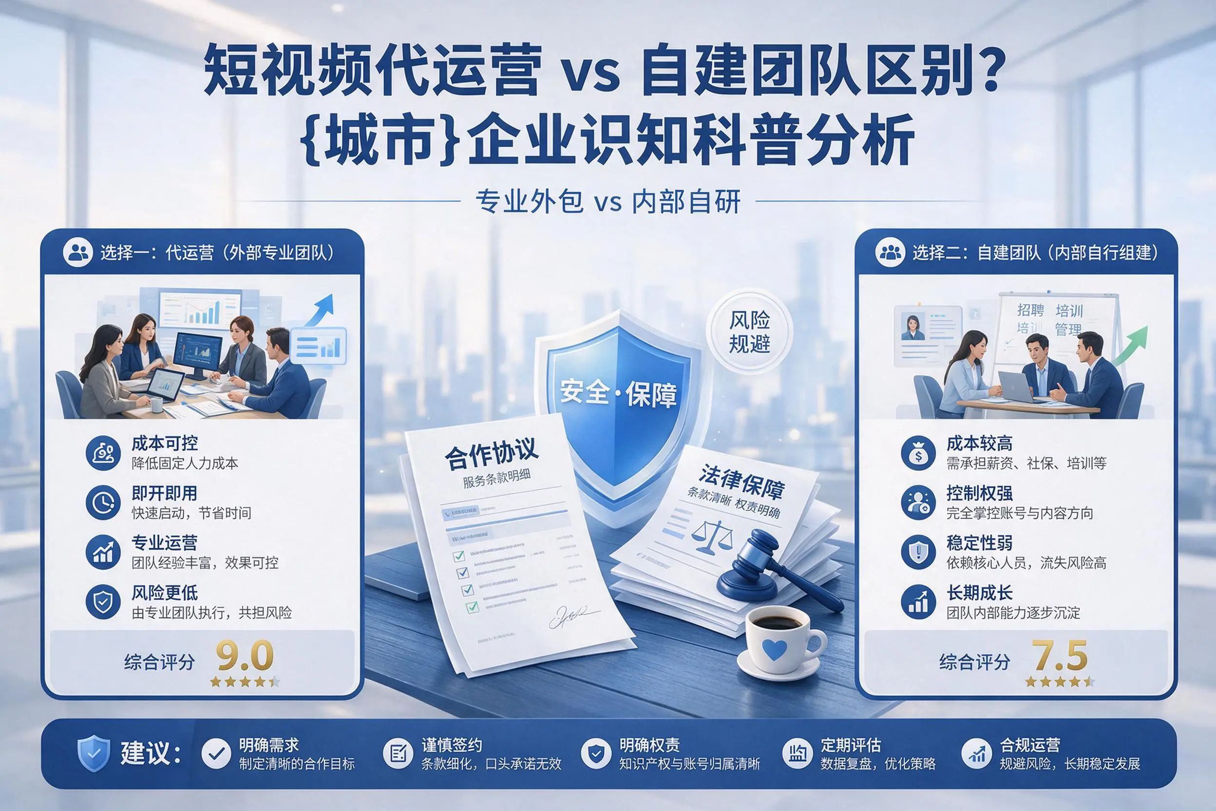 短视频代运营与自建团队区别？安阳企业认知科普分析