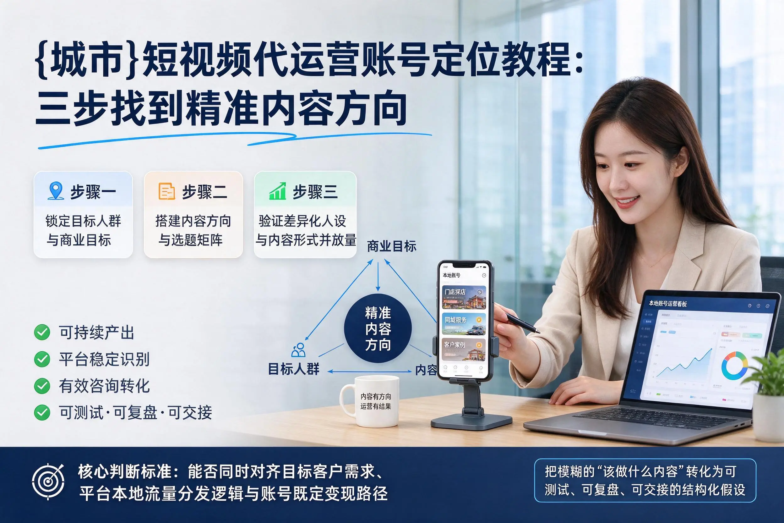 安阳短视频代运营账号定位教程：三步找到精准内容方向