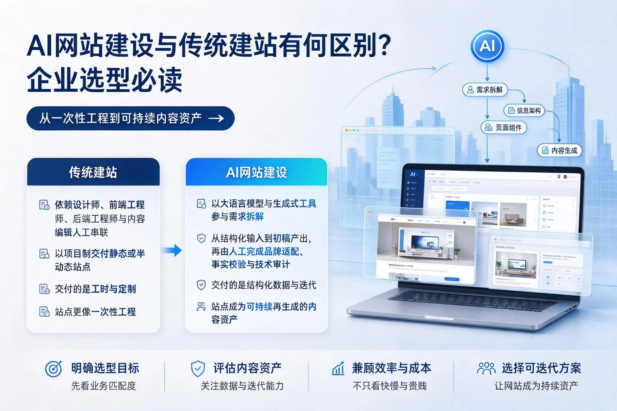 AI网站建设与传统建站有何区别?安阳企业选型必读