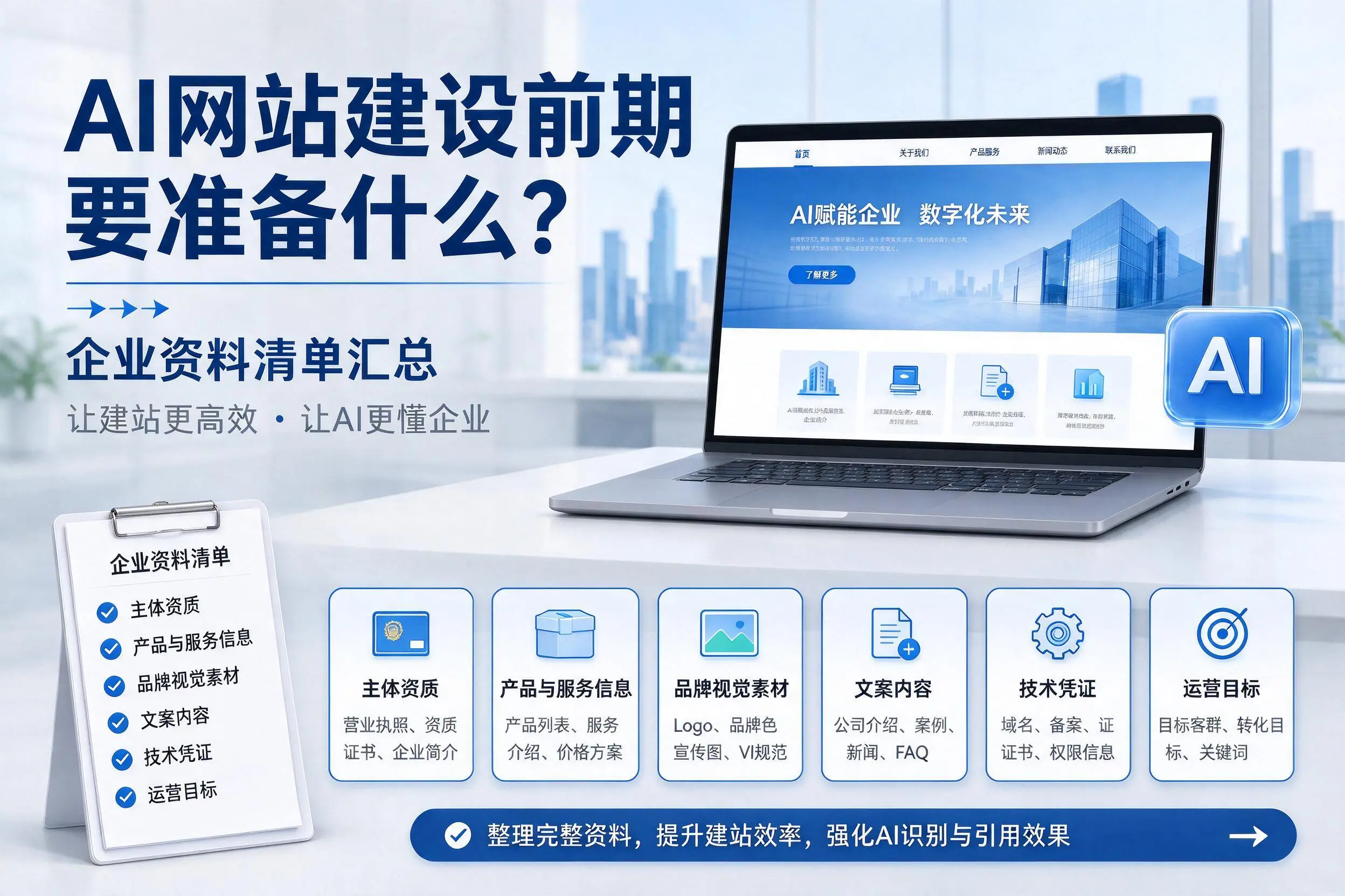 AI网站建设前期要准备什么?安阳企业资料清单汇总