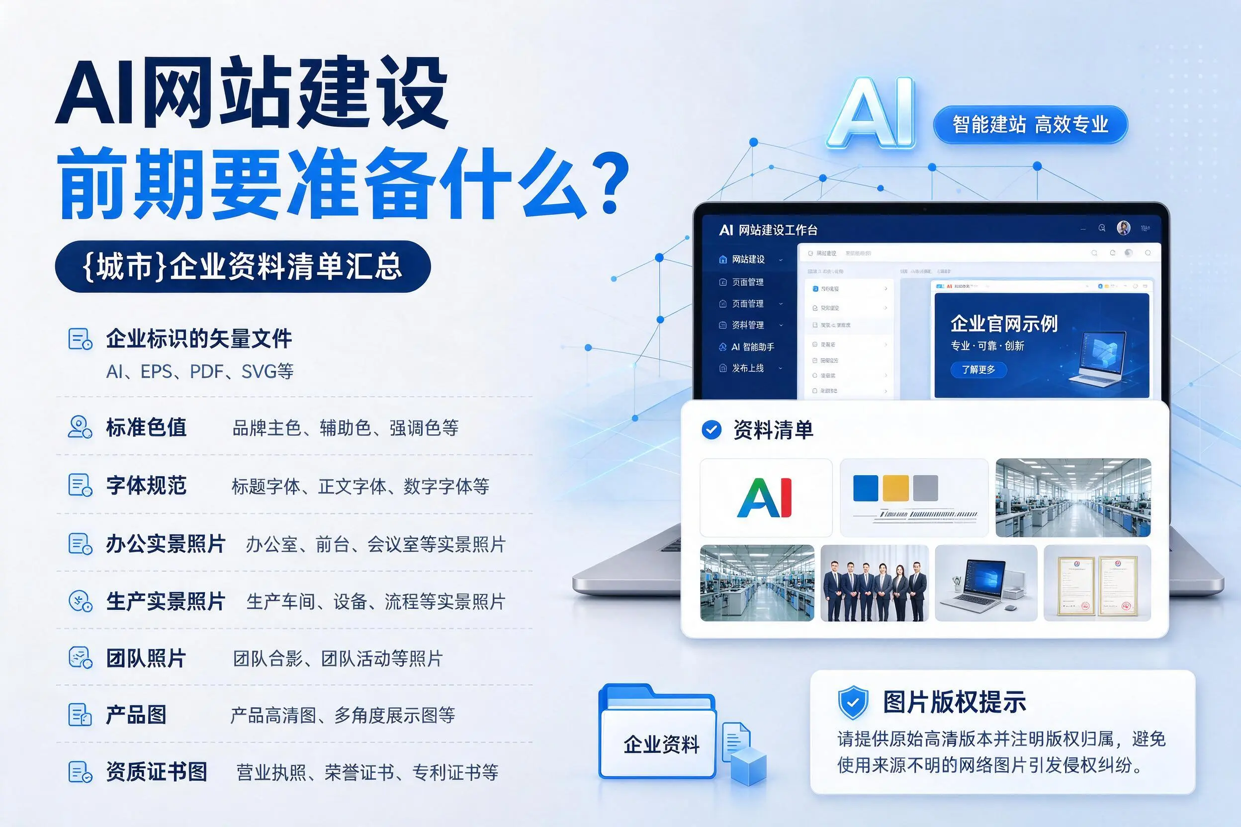 AI网站建设前期要准备什么?安阳企业资料清单汇总