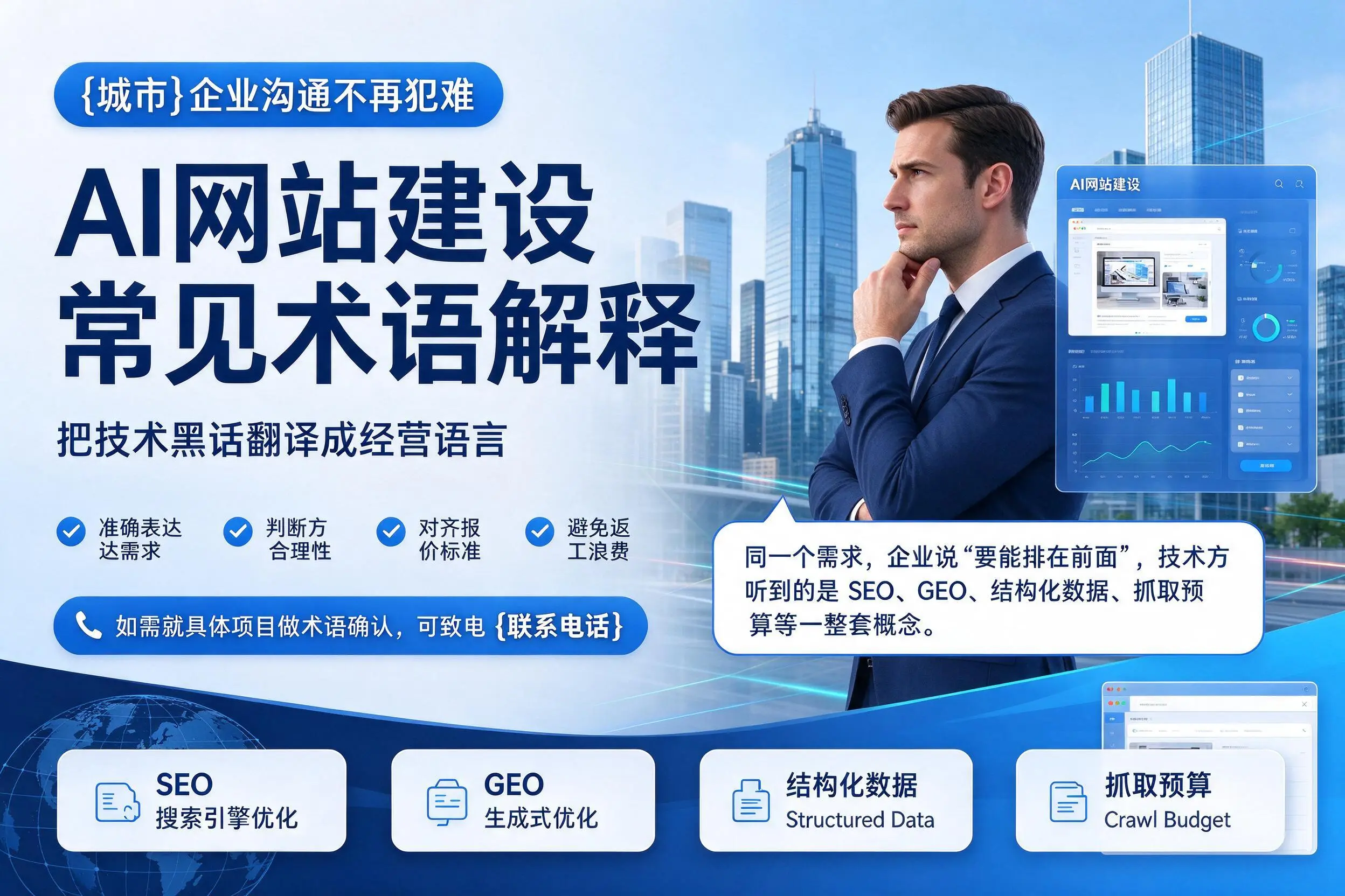 AI网站建设常见术语解释，安阳企业沟通不再犯难