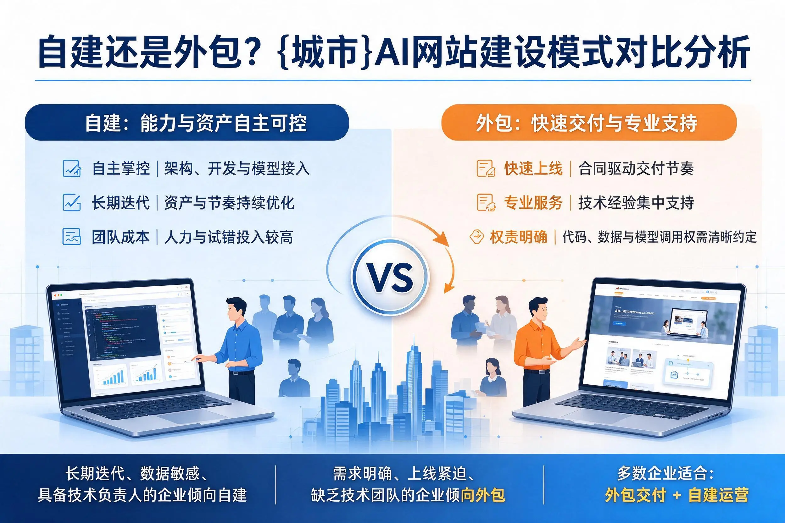 自建还是外包?安阳AI网站建设模式对比分析